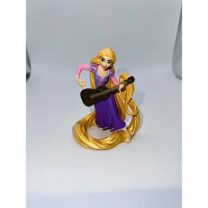 Disney's Tangled Princess Rapunzel W Guitar 3" PVC Figure‎ Disneyana Mini Toys
